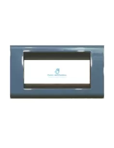 Bticino 4714az 4-seater living room plate, blue